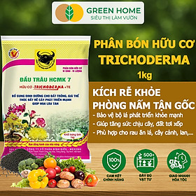 Phân Bón Hữu Cơ Trichoderma Greenhome, Đầu Trâu, Bao 1kg, Dạng Viên,Chuyên Hoa và Cây Cảnh - 1KG ĐẦU TRÂU TRICHO