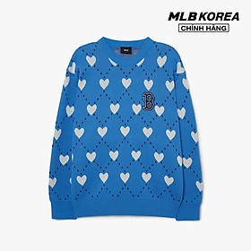 MLB - Áo sweater unisex cổ tròn tay dài Heart Overfit 3AKPH0131