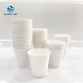 [KV] Ly giấy 12oz~354ml - Lốc 50 ly giấy trơn - Ly trắng_2PE