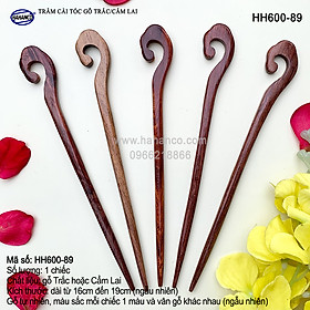 Trâm cài tóc bằng gỗ Cẩm Lai/Trắc (Đủ kiểu dáng) HH600 - phong cách cổ trang, điêu khắc sang chảnh HOT TREND cho nữ  - HAHANCO