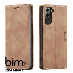 Bao da Caseme cao cấp dành cho Samsung Galaxy S22 Plus- Hàng Nhập Khẩu - Nâu Da Bò