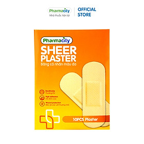 Băng cá nhân Pharmacity Plaster 72x18mm Hộp 10 miếng