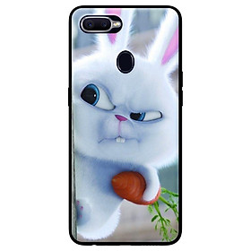 Ốp in cho Oppo A7 Thỏ Trắng Nhăn Mặt - Hàng chính hãng