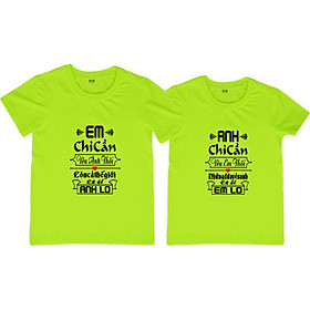 Áo Thun Đôi In Họa Tiết  Độc Lạ Lùng - Màu Xanh Chuối Non