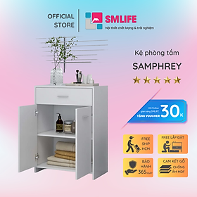 Tủ phòng tắm gỗ hiện đại SMLIFE Samphrey  | Gỗ MDF dày 17mm chống ẩm | D60xR33xC80cm