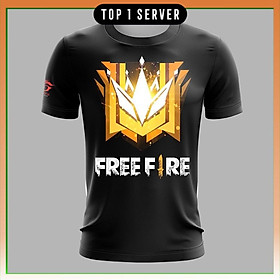 Áo Thun Free Fire Đen 3D Rank Đại Kiện Tướng