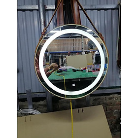 Mua GƯƠNG TRÒN DÂY DA D70 CẢM ỨNG ĐÈN LED - FULL PHỤ KIỆN  FULL MÀU SẮC - BAO GÃY VỠ