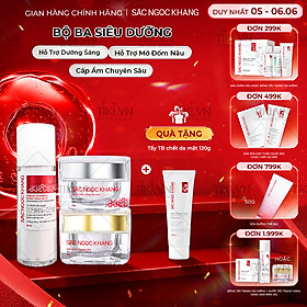 COMBO dưỡng da chuyên sâu kem dưỡng ban đêm 30g + kem dưỡng ban ngày 5 in 1 30g + Serum dưỡng trắng 30ml cho tác dụng nhanh mạnh, toàn diện