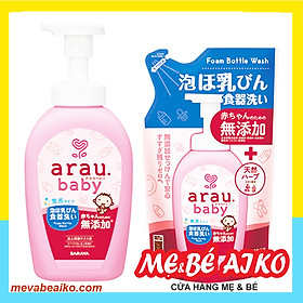 Combo Nước Rửa Bình Arau Baby ( Bình 500ml + Túi 450ml)