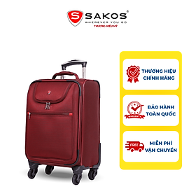 Vali Kéo Vải Du Lịch SAKOS CHAMPION 4.5 - Size XS (18inch)/ Xách Tay (Cabin) - Khóa TSA - Chống Thấm, Trượt Nước