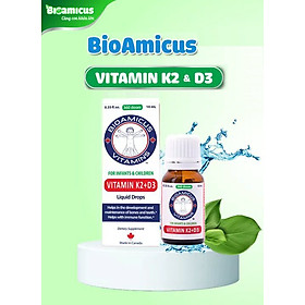 BioAmicus Vitamin K2+D3 MK7 - Made in Canada - Hỗ Trợ Chống Còi Xương