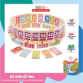 Đồ Chơi Gỗ Giáo Dục Sớm Domino Đồ Chơi Thông Minh Cho Bé Từ 2 Tuổi Giúp Bé Phát Triển Tư Duy Sáng Tạo - Đồ Chơi TINA