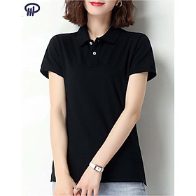 Áo thun Polo trơn nữ có cổ Phúc An 4054 có size lớn big size