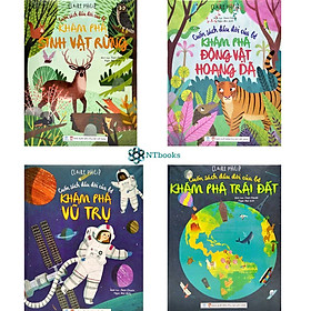 Combo 4 Cuốn sách đầu đời của bé: Khám phá Vũ Trụ, Trái Đất, Sinh vật Rừng và Động vật hoang dã