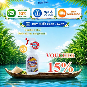 Combo 06 chai Nước Tẩy Đa Năng Mao Bao 600ml