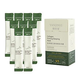 Hình ảnh Mặt nạ ngủ dạng thạch Collagen nâng cơ chính hãng YANJIAYI (Hộp 20 gói)