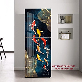 Mua Miếng dán tủ lạnh Cá Koi Hoang Gia ( Chất liệu cao cấp siêu bền) - Trang trí nhà cửa - Trang trí bếp - Decor nhà
