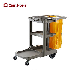 Mua Xe đẩy dọn vệ sinh bằng nhựa có túi đựng rác GRANDMAID TRUST - 2 màu