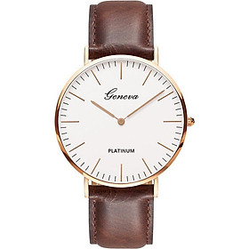 Đồng hồ nam dây da tổng hợp GENEVA PKHRGE037