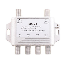 2x4 Way LNB Voltage Selected Multiswitch Satellite Multi Switch 2 In 4 Out