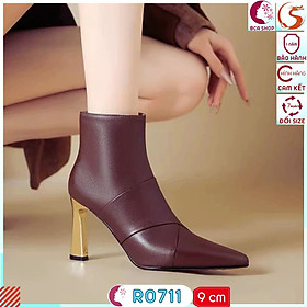 Giày Boot Nữ RO711 ROSATA – Chất Liệu PU Cao Cấp – Gót +9cm