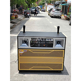 Mua Loa kéo di động MTMax 1102 - Dàn karaoke ngoài trời bass 4 tấc đôi ngang  2 treble - Loa khủng long công suất cực lớn đến 2400W - đầy công suất 24 sò LA1200 - Vang fx30 - Micro ugx23 Đầy đủ kết nối Bluetooth  AV  USB  SD card  TWS hàng chính hãng