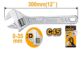Mỏ lết dài 300mm ingco hadw131122
