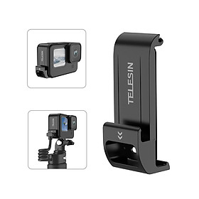 TELESIN Cho GoPro 11 10 9 Màu Đen Chống Nước Nắp Bên Có Thể Tháo Rời Dễ Dàng Nắp Sạc Type-C Cổng Cho GoPro Her Nhựa Chống Mưa