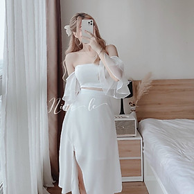 SET ĐỒ ÁO TAY VOAN & KÈM CHÂN VÁY  XINH XẮN