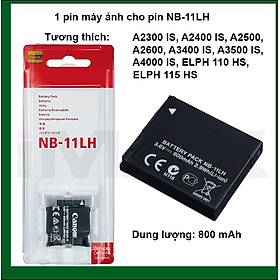 Mua PIN THAY THẾ CHO PIN MÁY ẢNH CANON NB-11L/11LH