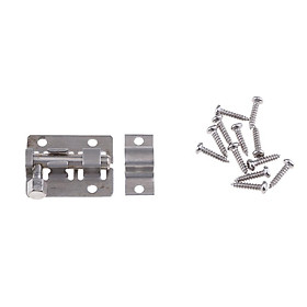Durable Stainless Steel Door Latch Security Lock Bolt With Screws Hardware Kits