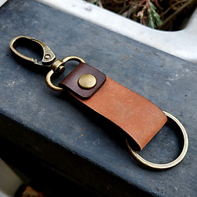 Móc khóa, móc khóa bằng da bò phụ kiện không gỉ sét.