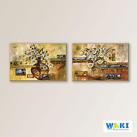 Bộ tranh canvas trừu tượng phong cách sơn dầu- W25