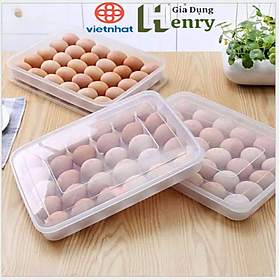 Mua Hộp đựng trứng 24 quả Việt Nhật (6786) trong suốt gọn nhẹ giúp cố định những quả trứng nằm yên một vị trí  bảo quản trứng