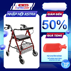 Khung tập đi có ghế ngồi có phanh giỏ đựng đồ LUCASS W14