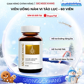 Viên uống Sắc Ngọc Khang Vi tảo lục (60 viên) giúp trẻ hóa làn da xua tan vết nám, hỗ trợ cân bằng nội tiết tố, bổ huyết, điều kinh, hỗ trợ giảm các triệu chứng tiền mãn kinh