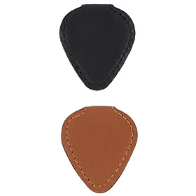 Guitar Pick Holder  Storage Bag Gifts Plectrum Bag Brown