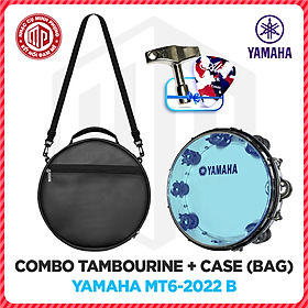 Combo Trống lắc tay/ Lục lạc gõ bo/ Tambourine + Bao đựng/ Túi đựng - Model Yamaha MT6 - Nhiều màu lựa chọn - Hàng chính hãng