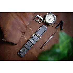 DÂY ĐỒNG HỒ DA BÒ XÁM QUÂN ĐỘI - RAM  CLASSIC 1939- HÀNG CHÍNH HÃNG 