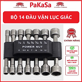 Mua Bộ 14 đầu vặn khẩu cho khoan chuyên dụng loại 1 - 14 đầu tuýp chân lục giác - Hàng chính hãng