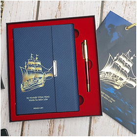 Combo Bộ Giftset Bút BJ004R & Sổ Tay chất liệu da PU cao cấp thay giấy tiện lợi dành cho doanh nhân,dùng làm qua tặng cho sếp,quý nhân và những người thân yêu.