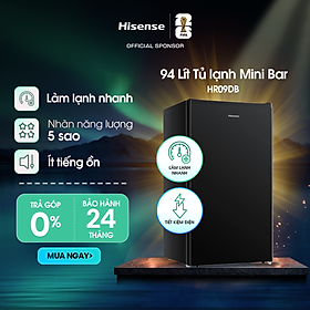 Tủ lạnh Mini Bar Hisense 94 Lít HR09DB làm lạnh nhanh, tiết kiệm điện, bảo hành 24 tháng - HÀNG CHÍNH HÃNG