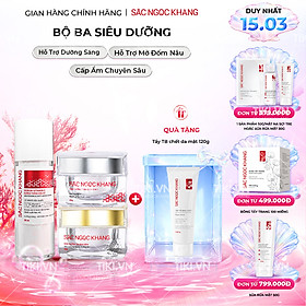 COMBO dưỡng da chuyên sâu kem dưỡng ban đêm 30g + kem dưỡng ban ngày 5 in 1 30g + Serum dưỡng trắng 30ml cho tác dụng nhanh mạnh, toàn diện