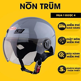 Nón bảo hiểm 1/2 ANDES 109 có kính đi xe máy cho nam và nữ chính hãng