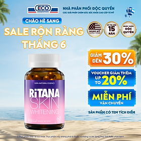 [Hộp 60v] Viên Uống Trắng Da Ritana Ecogreen Chứa Glutathione Mờ Sạm Nám, Chống Nắng Cho Da
