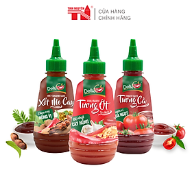 Combo Xốt Me Cay 300g + Tương Ớt Tây Ninh 270g + Tương Cà Dellycook 270g