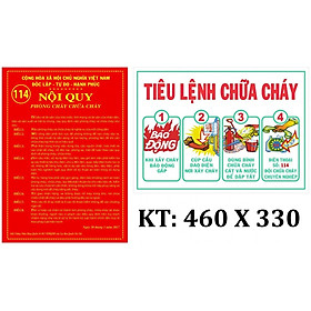 Mua Bộ bảng nội quy tiêu lệnh PCCC