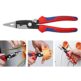 Mua Kìm Lắp Điện 6 Chức Năng Knipex 13 92 200 Tích Hợp Lò Xo Tự Mở Miệng Cắt & Tay Cầm Nhựa Êm - Sản Xuất Tại Đức