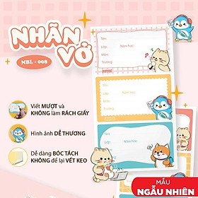 Bộ 4 Nhãn Vở Học Sinh - Thiên Long NBL-008 (Mẫu Sản Phẩm Giao Ngẫu Nhiên)