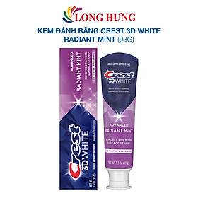 Kem đánh răng Crest 3D White Radiant Mint (93g) - Hàng chính hãng